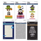 Spellbinders Halloween Hugs I want It All Die, Folder, Stencil and Foil Plate Bundle