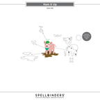 Spellbinders Ham It Up Clear Stamp and Die Set sds-199 asssembly