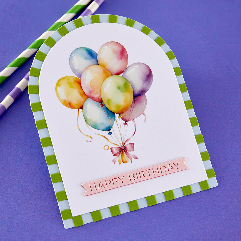 Spellbinders Happiest Day Rub Ons scsr-009 green balloon