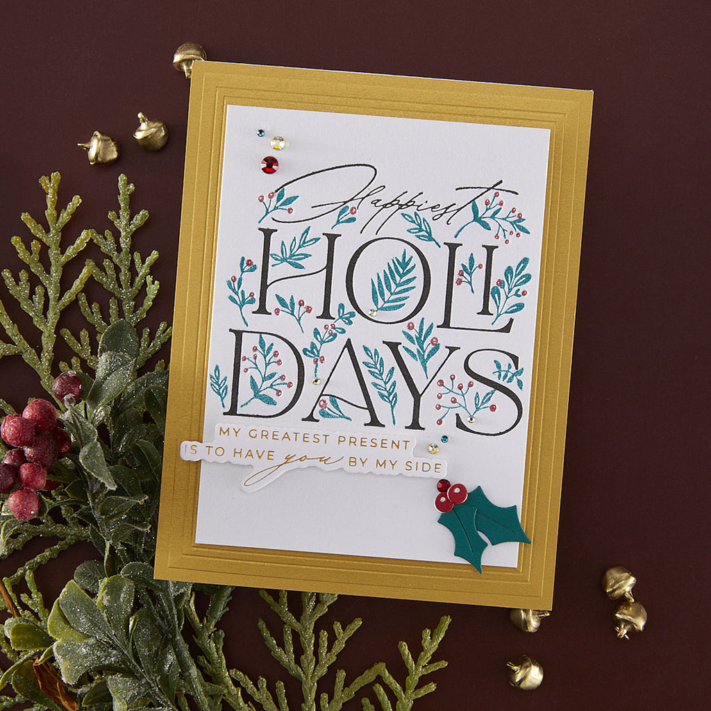 Spellbinders Happiest Holidays Registration BetterPress Plate Set bpr-032 frame