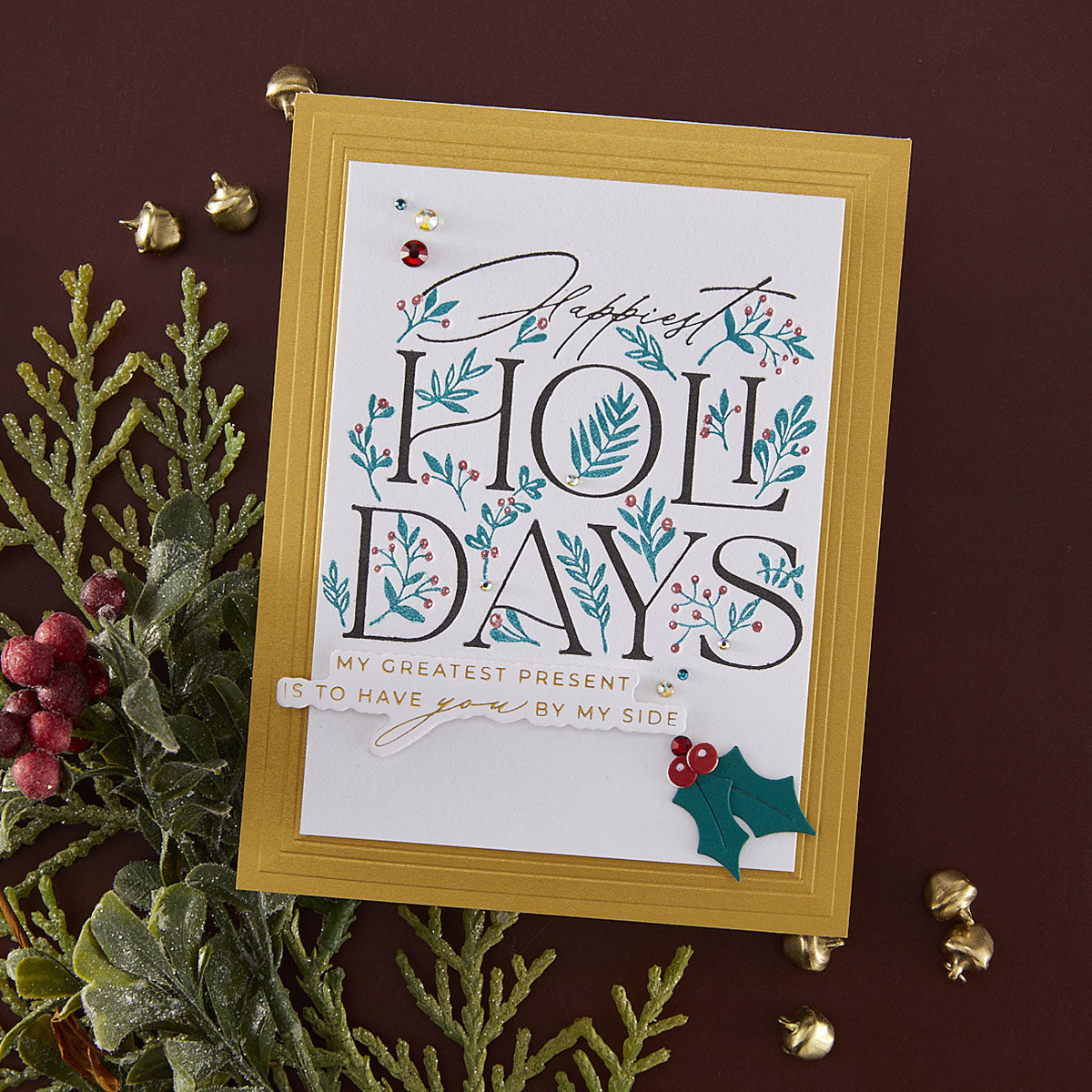 Spellbinders Happiest Holidays Registration BetterPress Plate Set bpr-032 frame