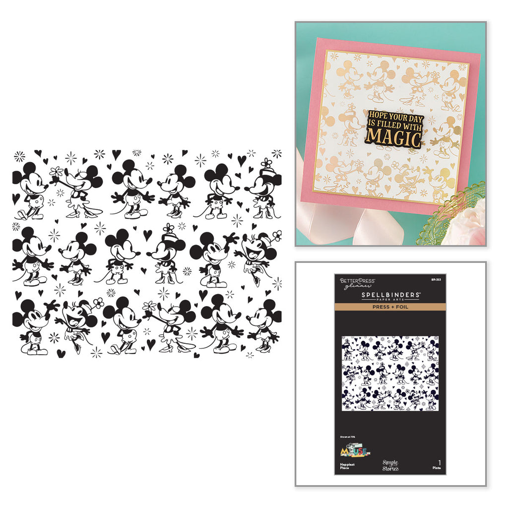 Spellbinders Happiest Place Press and Foil Plate bp-353