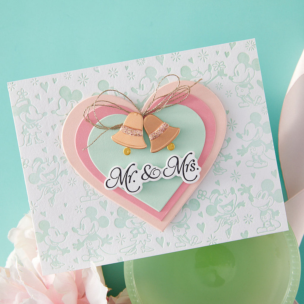 Spellbinders Happiest Place Press and Foil Plate bp-353 mr. & mrs.