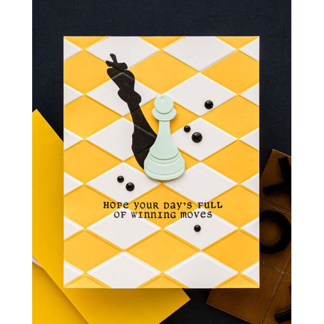 Spellbinders Harlequin 3D Embossing Folder e3d-175 checkers