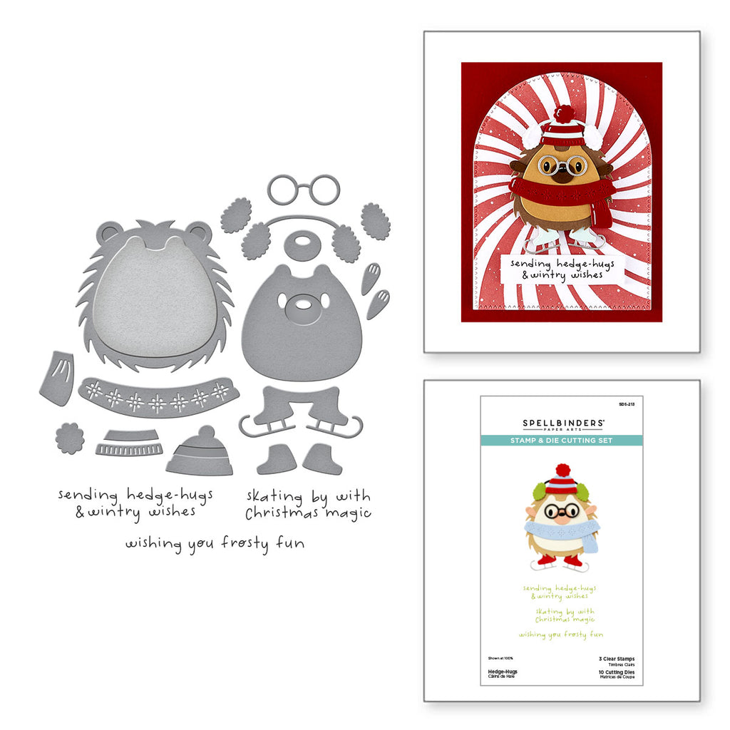 Spellbinders Hedge-Hugs Clear Stamp and Die Set sds-213
