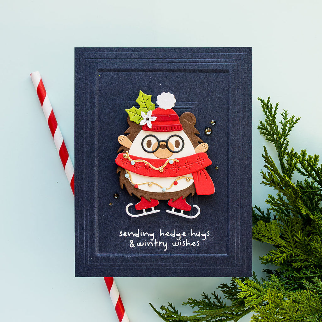 Spellbinders Hedge-Hugs Clear Stamp and Die Set sds-213 skate
