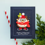 Spellbinders Hedge-Hugs Clear Stamp and Die Set sds-213 skate