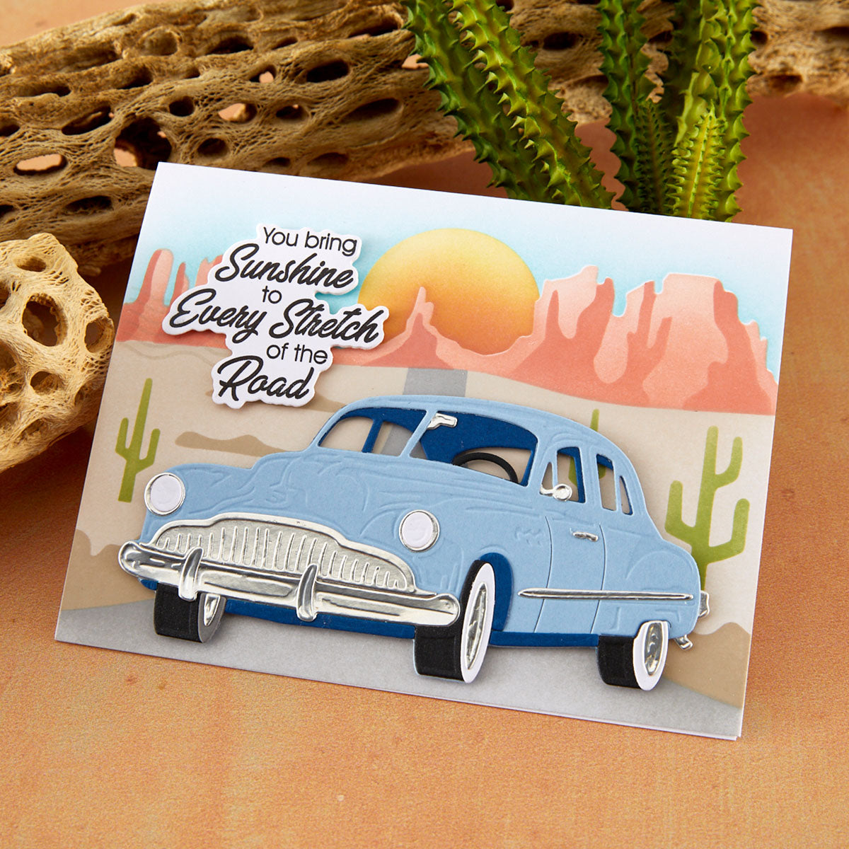 Spellbinders Highway Horizons Desert Layered Stencils stn-132 you bring sunshine