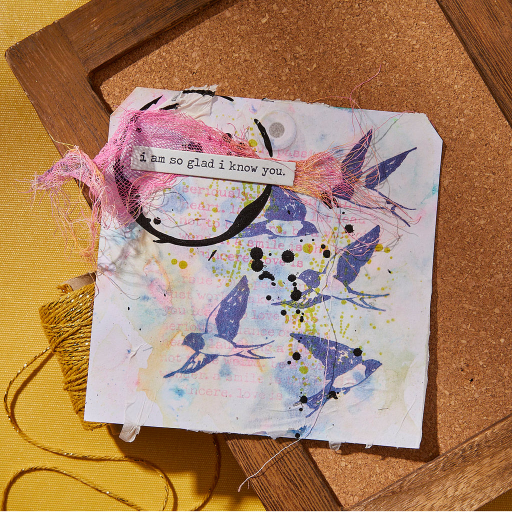 Spellbinders Holding Your Heart Sentiments BetterPress Plates and Die Set bp-271 glad i know you