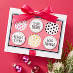 Spellbinders Holiday Backgrounds Panels Press Plates bp-215 festive cheer