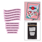 Spellbinders Holiday Banner Greetings Press and Foil Plate and Die Set bp-376