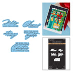 Spellbinders Holiday Hugs Sentiments Press and Foil Plate and Die Set bp-386