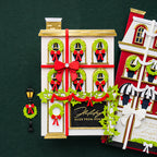 Spellbinders Holiday Hugs Sentiments Press and Foil Plate and Die Set bp-386 gold trim white house christmas wreaths red bow christmas card yana smakula
