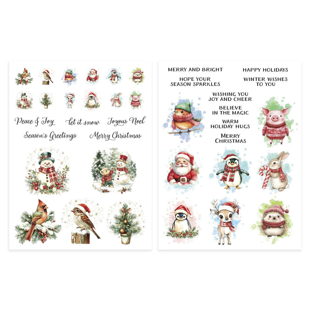 Spellbinders Holiday Magic Rub-On Sheets scsr-003 pages