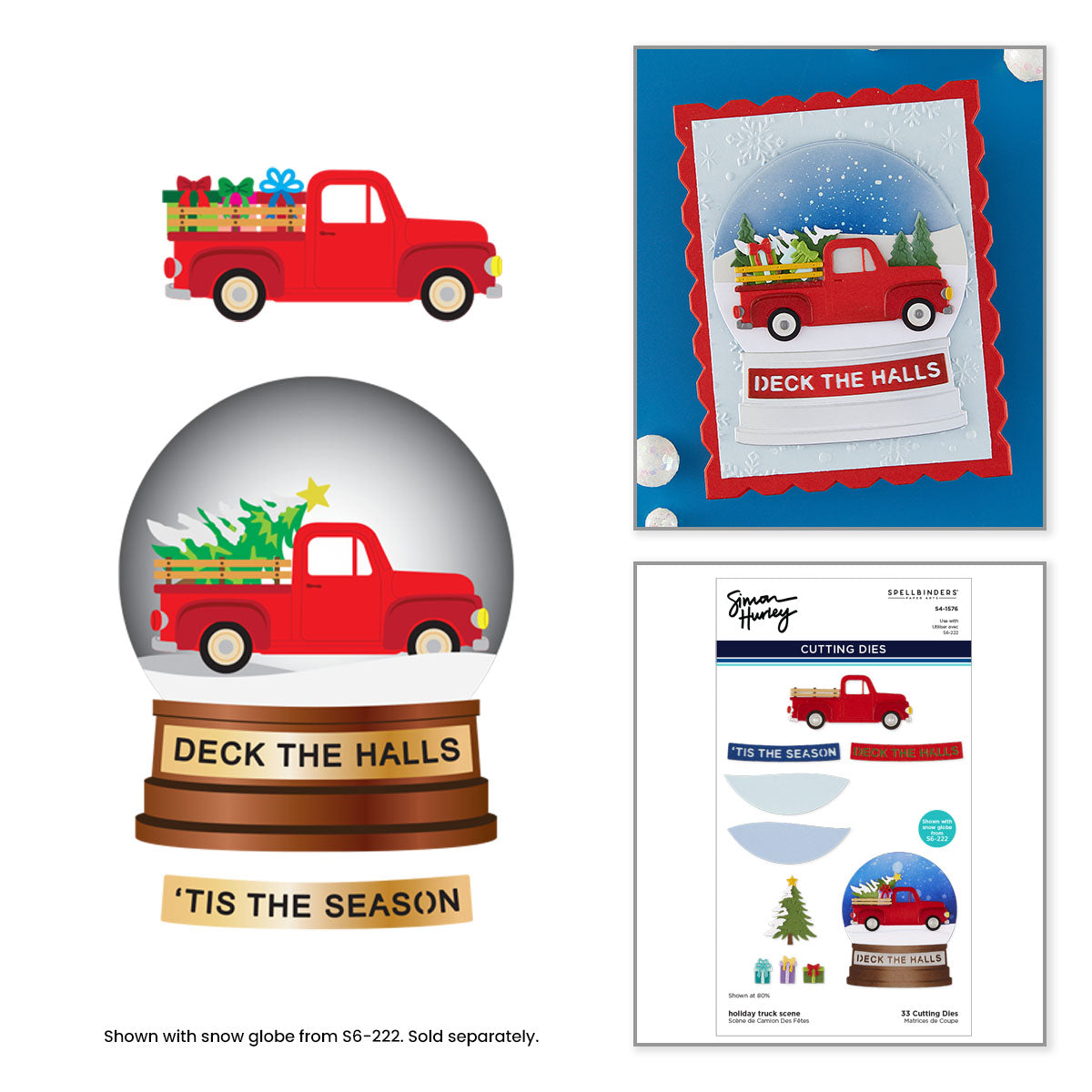 Spellbinders Holiday Truck Scene Etched Dies s4-1576