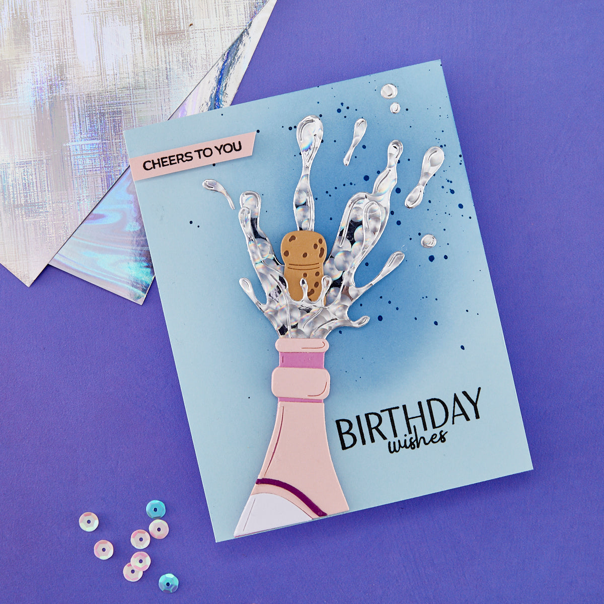 Spellbinders Holographic Assortment Specialty Cardstock scsp-027 bottle