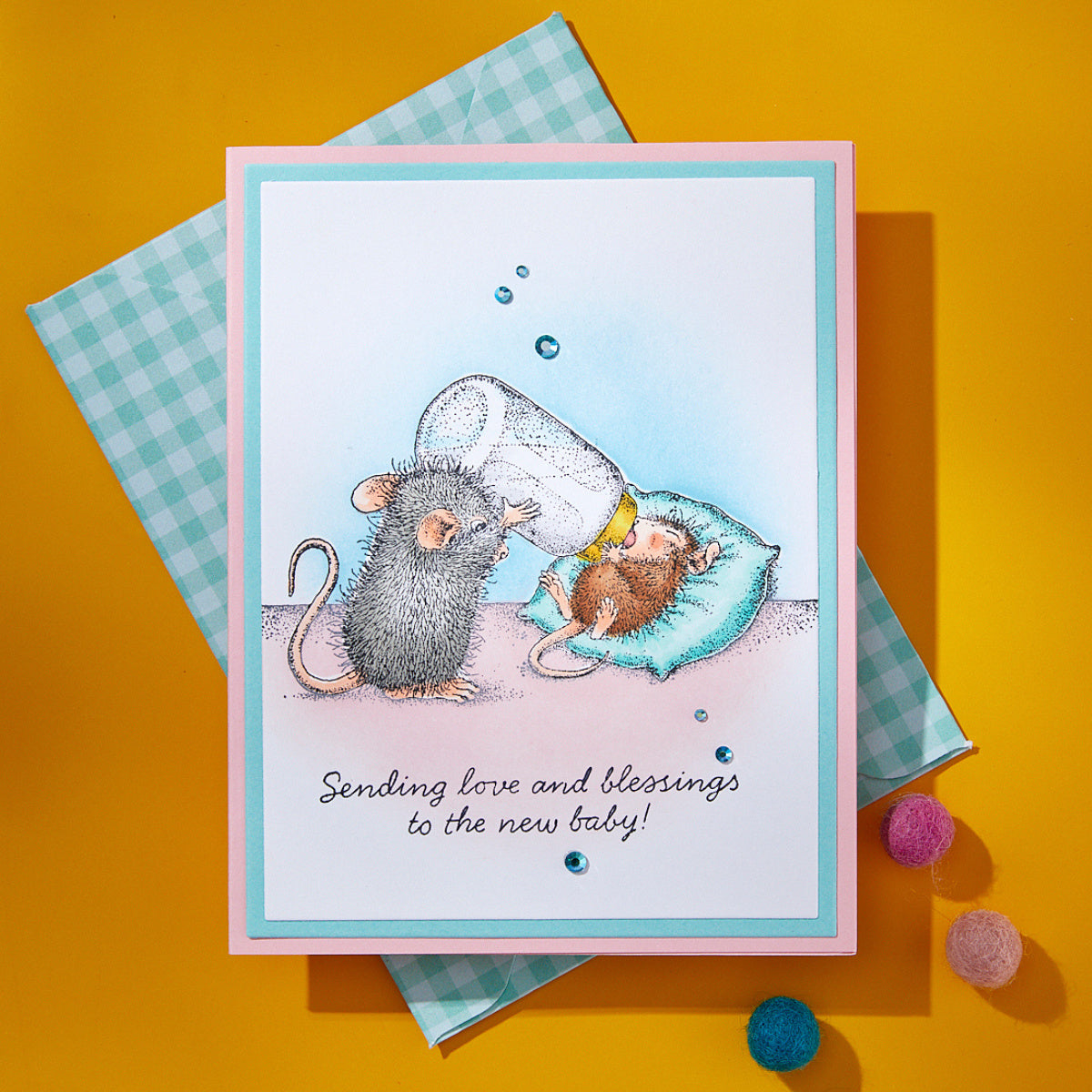 Spellbinders House Mouse Bundle of Joy Cling Stamps rsc-052 blessings