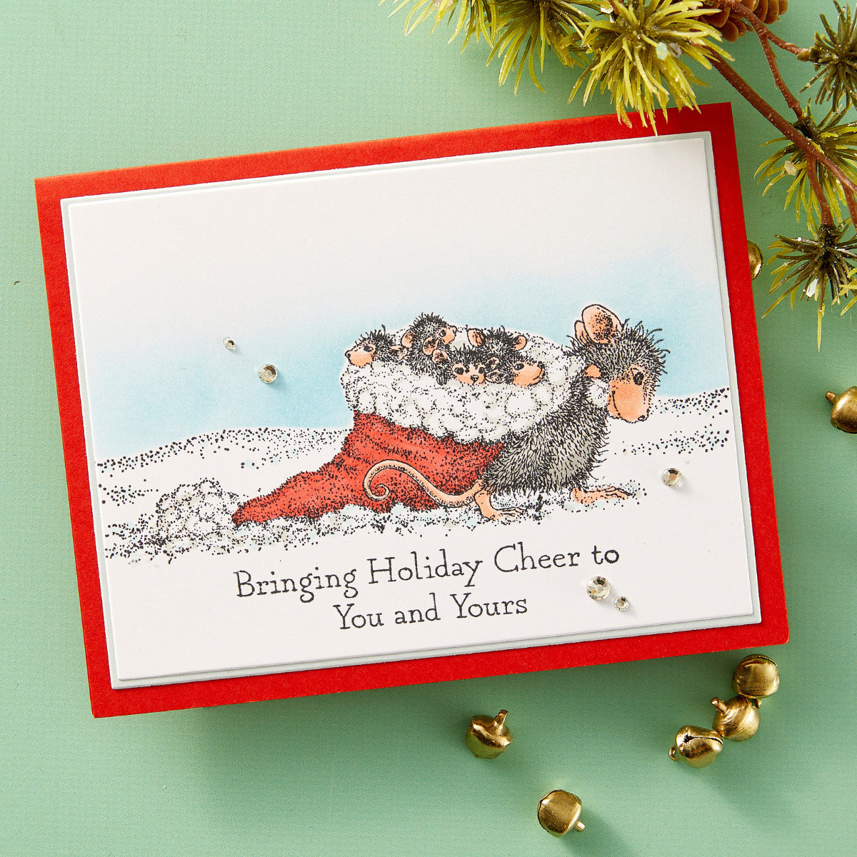 Spellbinders House Mouse Christmas Friends Cling Stamp Set rsc-035
