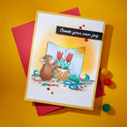 Spellbinders House Mouse Creative Day Cling Stamps rsc-049 create joy