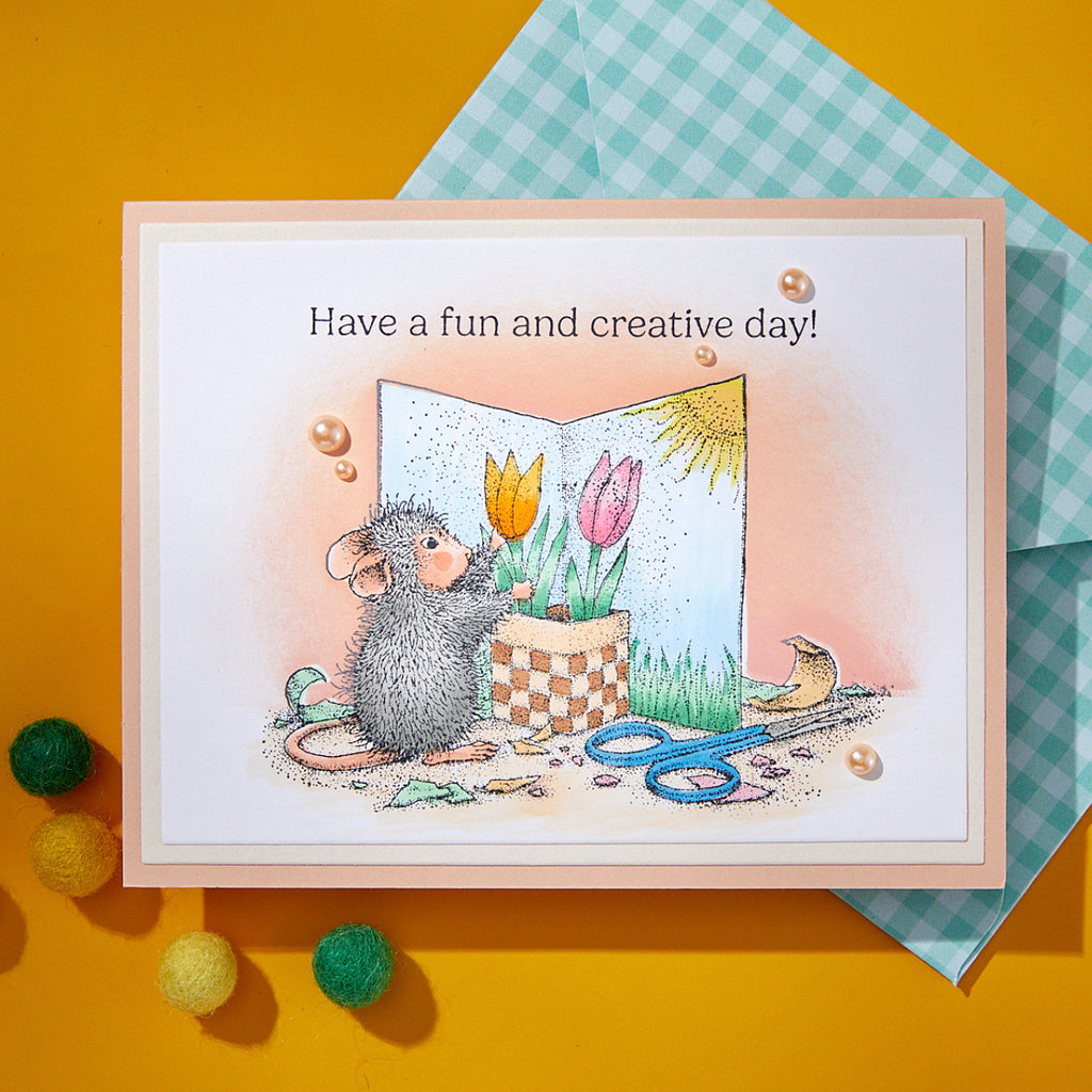 Spellbinders House Mouse Creative Day Cling Stamps rsc-049 have fun