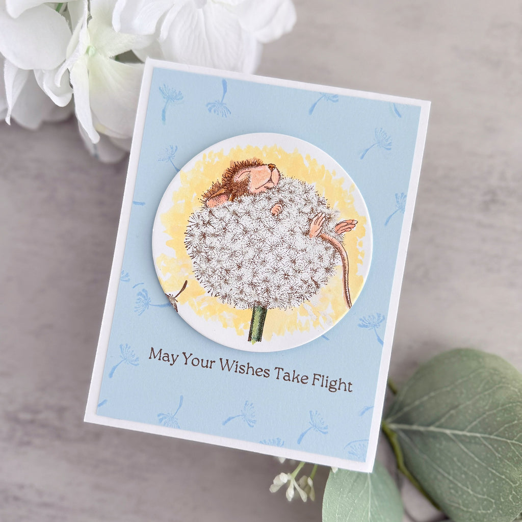 Spellbinders House Mouse Dandelion Dreams Cling Stamps rsc-068 dandilion