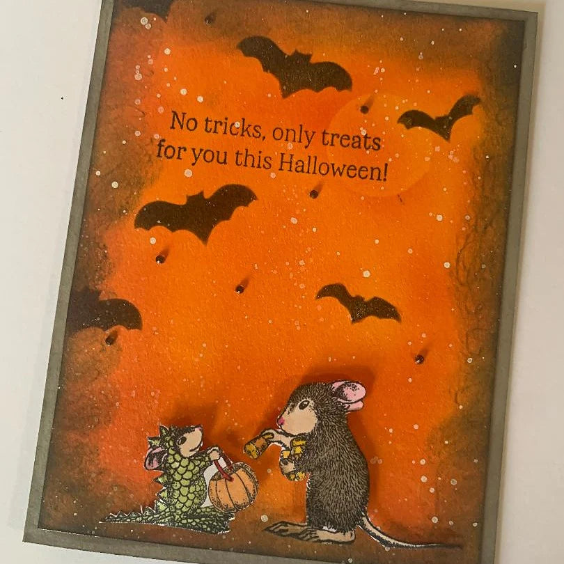 Spellbinders House Mouse Halloween Dragon Cling Stamp Set rsc-078 bats mouse in costume halloween card