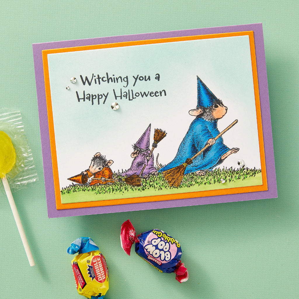 Spellbinders House Mouse Halloween Flight Cling Stamp Set rsc-039