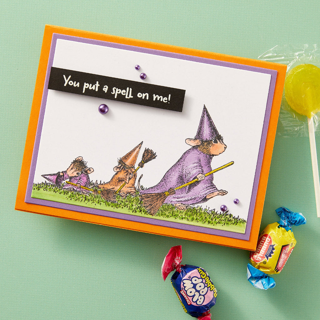 Spellbinders House Mouse Halloween Flight Cling Stamp Set rsc-039