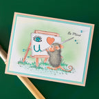 Spellbinders House Mouse Heart and Soul Cling Stamps rsc-065 be mine