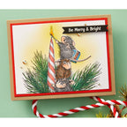 Spellbinders House Mouse Holiday Glow Cling Stamp Set rsc-036