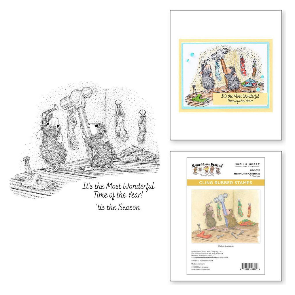 Spellbinders House Mouse Merry Little Christmas Stamp Set rsc-037