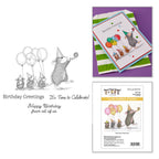 Spellbinders House Mouse Party Parade Cling Stamps rsc-067