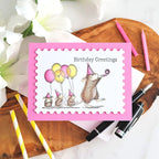 Spellbinders House Mouse Party Parade Cling Stamps rsc-067 hats