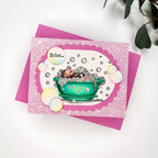 Spellbinders House Mouse Spa Day Cling Stamps rsc-069 relax