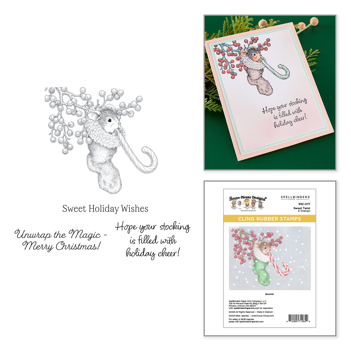 House Mouse Sweet Twist Cling Stamp Set
