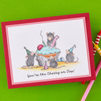Spellbinders House Mouse The Cherry on Top Cling Stamp Set rsc-074 candle