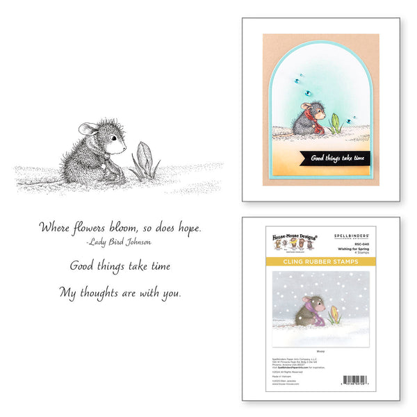 Spellbinders Bundle Collection House-Mouse Festivo: 5 Set Di Timbri In Gomma Per Creazioni Natalizie
