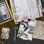 Spellbinders ING Words Stamp and Die Set sds-232 love my fam heart tag