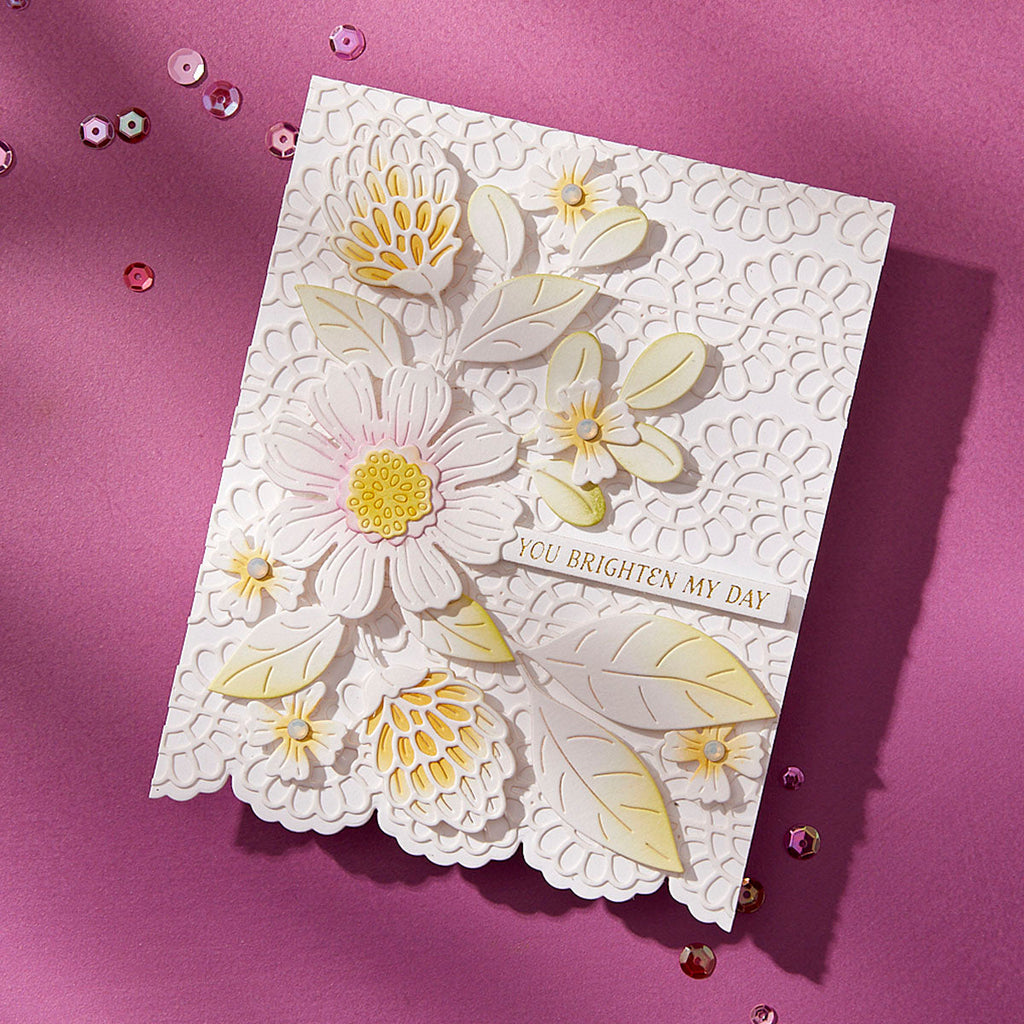 Spellbinders Ideal Moments Press Plate and Die Set bp-261 brighten my day