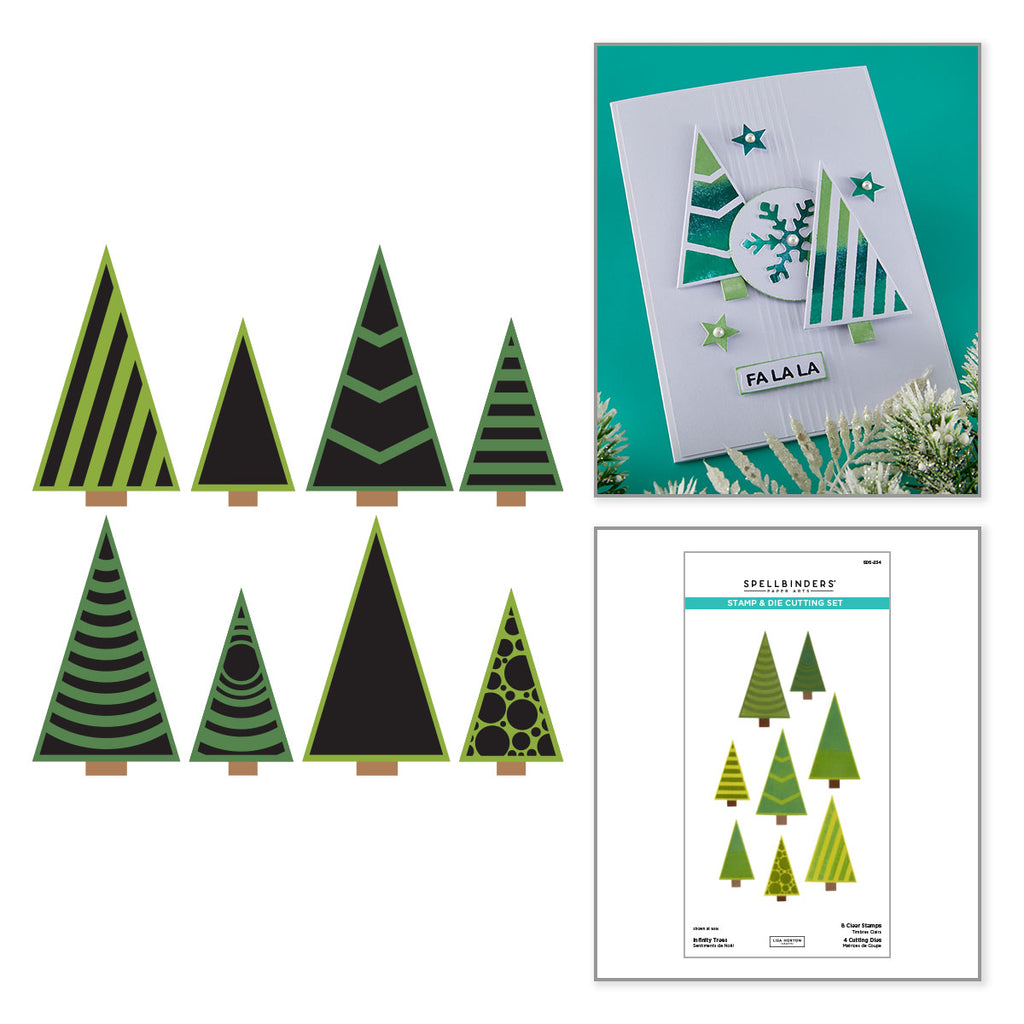 Spellbinders Infinity Trees Stamp and Die Set sds-234
