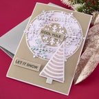 Spellbinders Infinity Trees Stamp and Die Set sds-234 snowflake wreath sparkle tree let it snow card