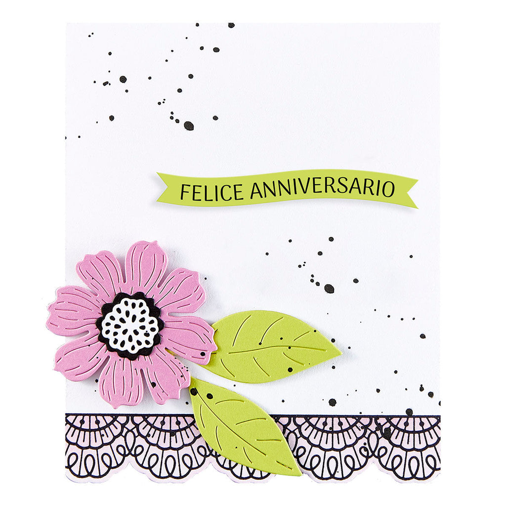 Spellbinders Italian Sentiments BetterPress Plate and Die Set bp-265 anniversary