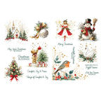 Spellbinders Joyful Season Rub Ons scsr-014 contents inside
