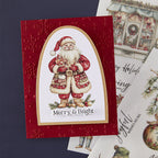 Spellbinders Joyful Wishes Rub On Sheets scsr-005 santa