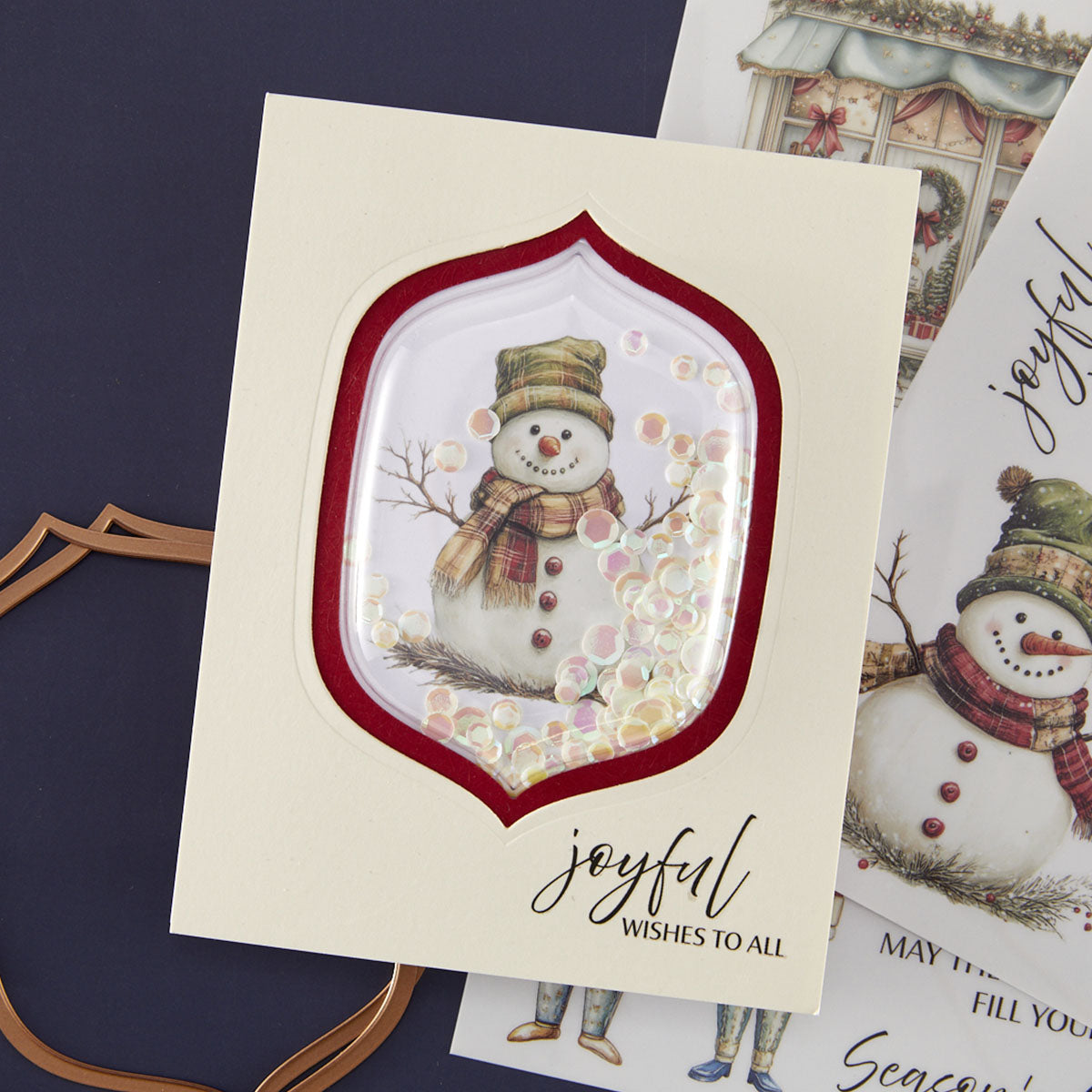 Spellbinders Joyful Wishes Rub On Sheets scsr-005 shaker