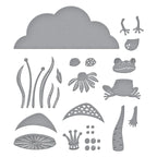 Spellbinders Jump For Joy Stamp, Die and Stencil Bundle cloud