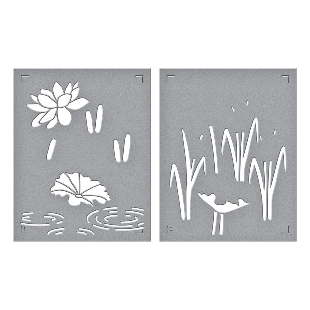 Spellbinders Jump For Joy Stamp, Die and Stencil Bundle stencil
