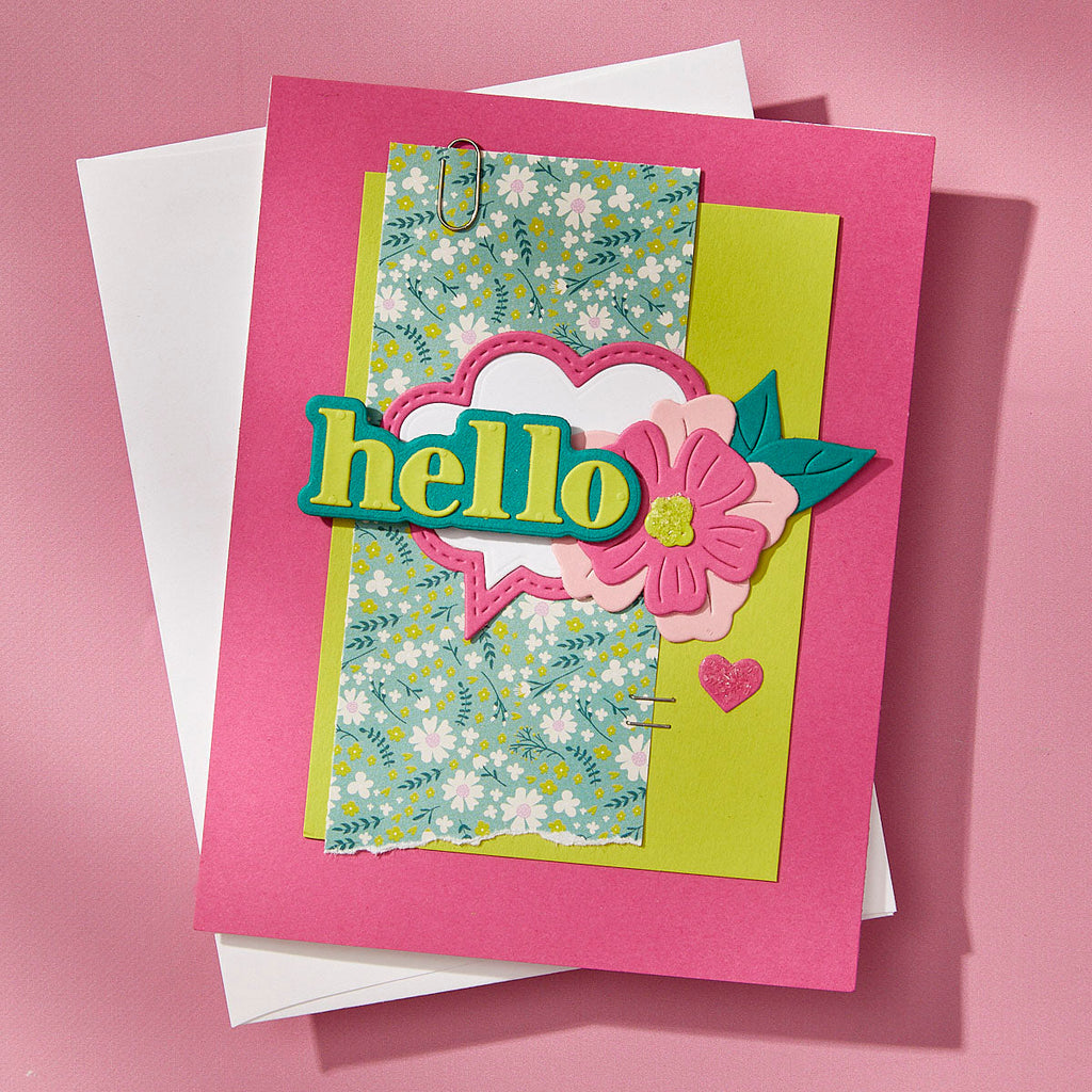 Spellbinders Just Sayin 6x6 Printed Paper Pack scsp-012 hello