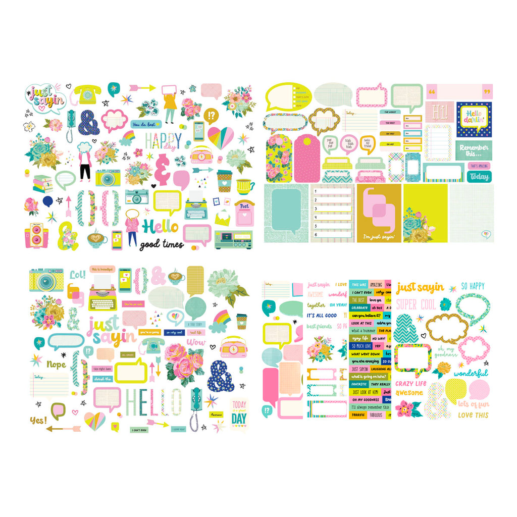 Spellbinders Just Sayin Embellishment Full Set bd-0903