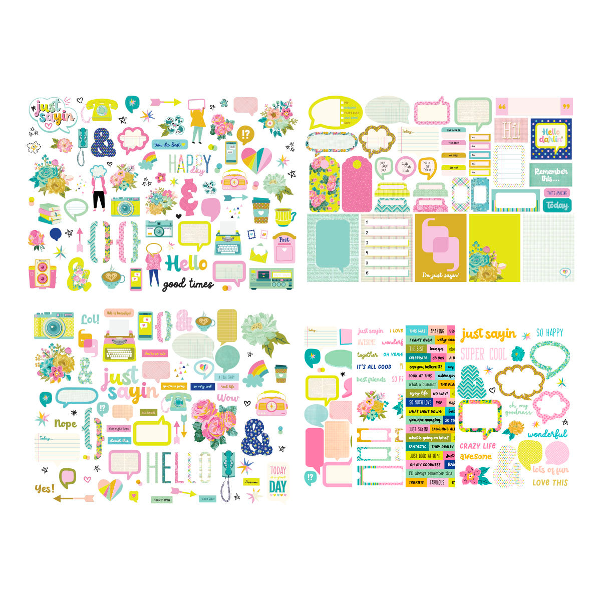 Spellbinders Just Sayin Embellishment Full Set bd-0903
